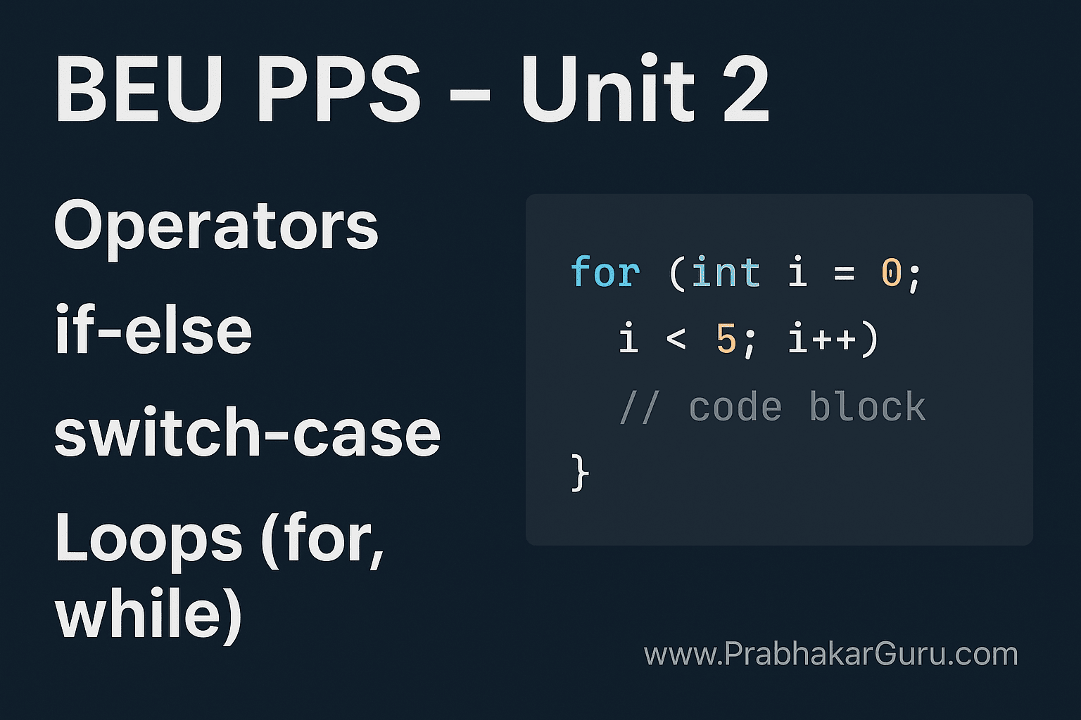 BEU PPS Unit 2 notes - Prabhakar Guru